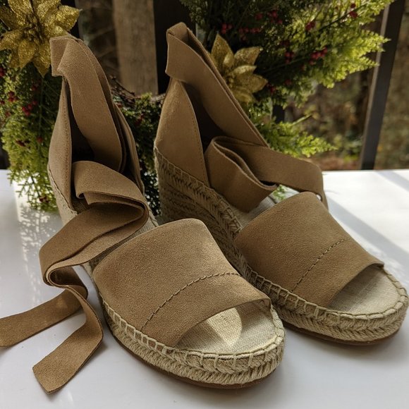 SPLENDID Malissa Suede Espadrille Sandals in Latte Size 9 New - Picture 3 of 10